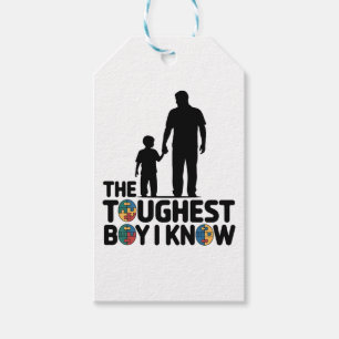 The Toughest Boy I Know Autism Fathers Day Gift Tags