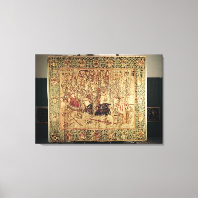 The Tournament, vertical loom tapestry Canvas Print (Front)