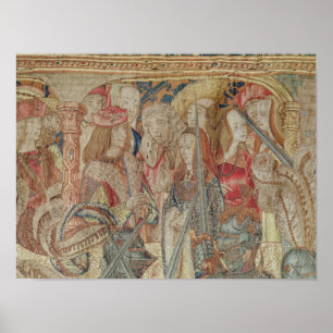 The Tournament, vertical loom tapestry Poster
