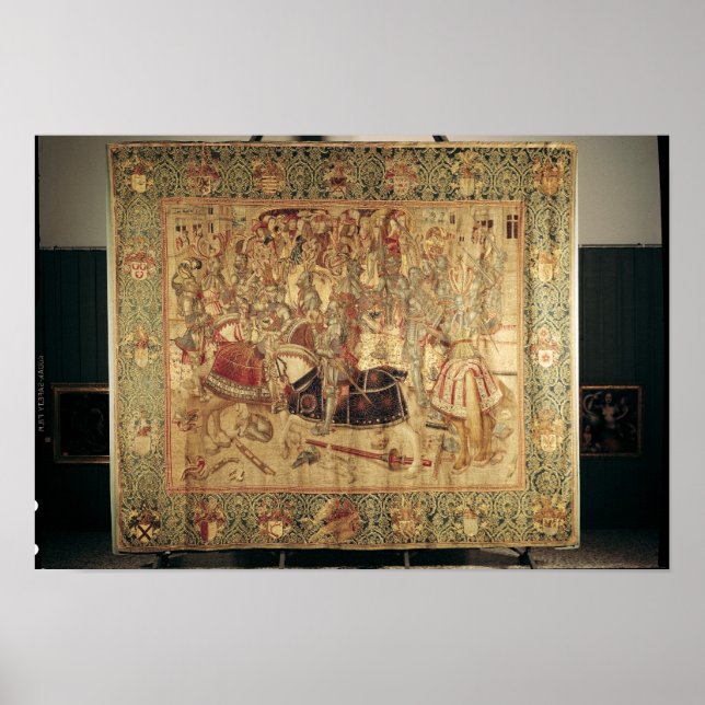 The Tournament, vertical loom tapestry Poster (Front)