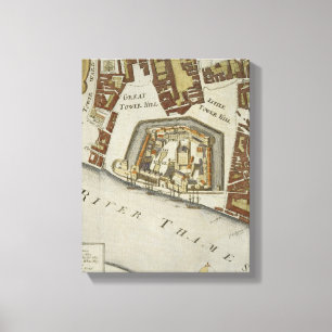 The Tower and St. Catherine's, detail of the Tower Canvas Print