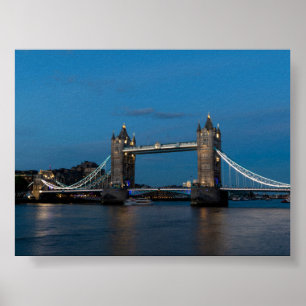 The tower bridge at blue hour poster