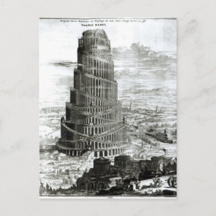 The Tower of Babel, 1679 Postcard