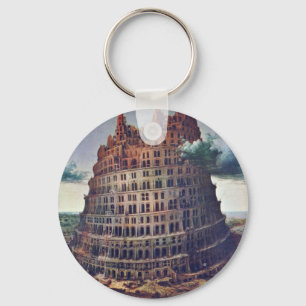 The Tower Of Babel. By Pieter Bruegel Keychain
