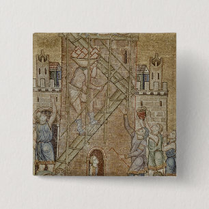 The Tower of Babel, from the Atrium 2 Inch Square Button