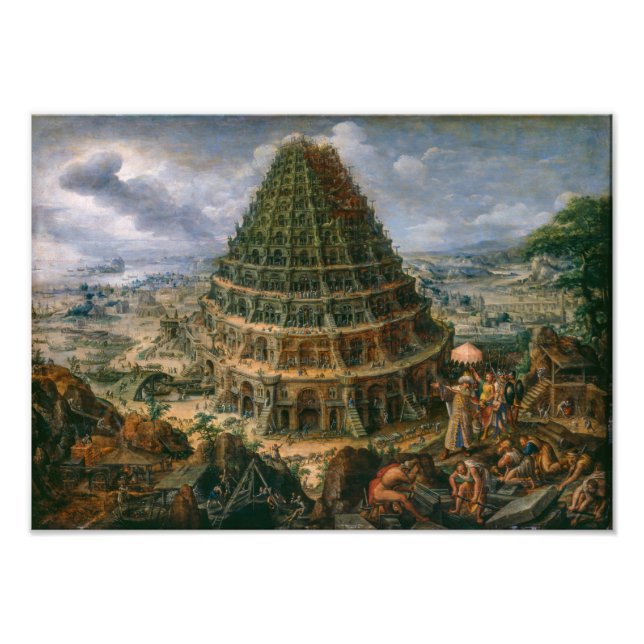 The Tower Of Babel | Marten van Valckenborch | Photo Print (Front)