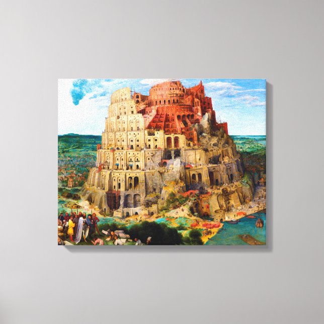 The Tower of Babel Pieter Bruegel the Elder art Canvas Print (Front)