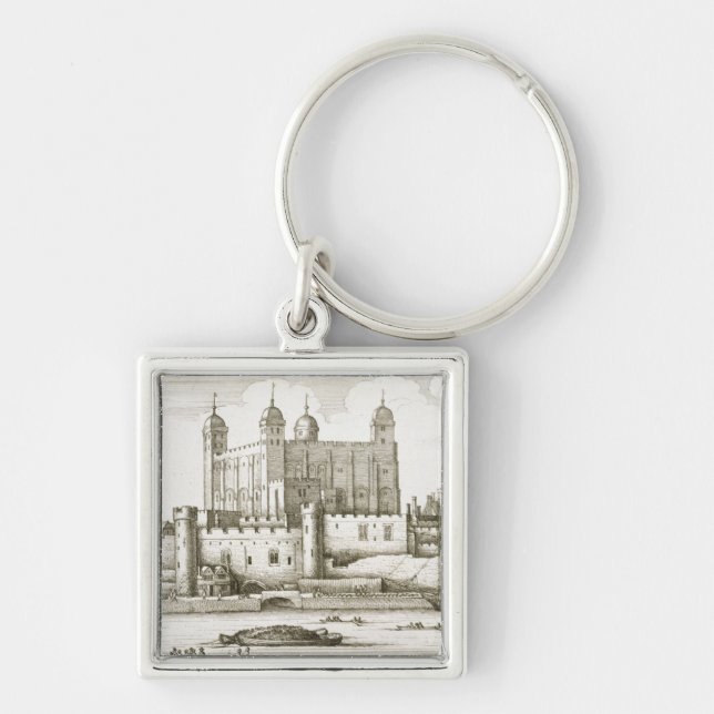 The Tower of London, 1647 (engraving) Keychain (Front)