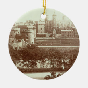 The Tower of London (sepia photo) Ceramic Ornament