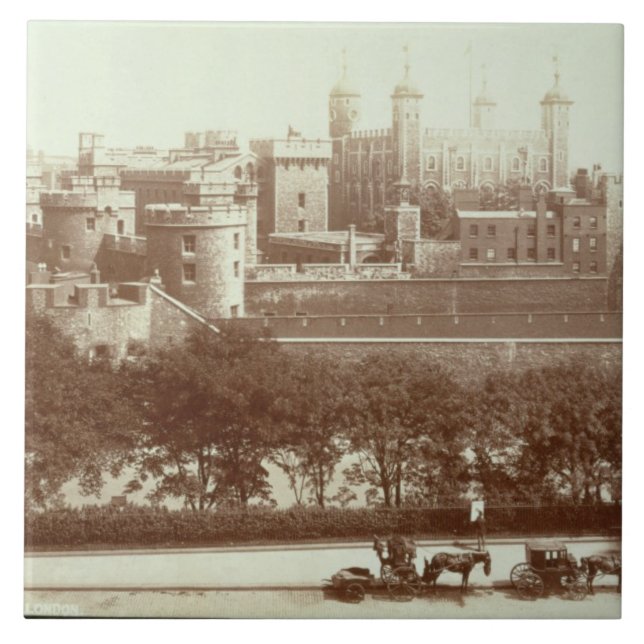 The Tower of London (sepia photo) Tile (Front)