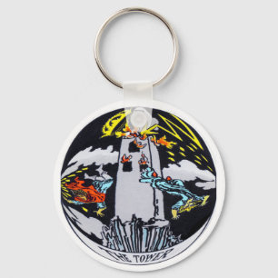 The Tower Tarot Card Keychain