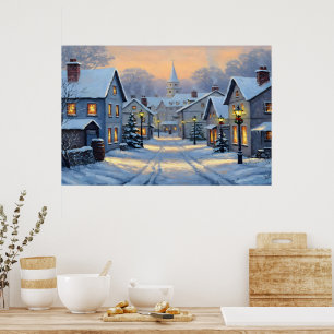 The Town In Winter Poster
