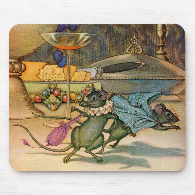 The Town Mouse and The Country Mouse Mouse Pad (Front)