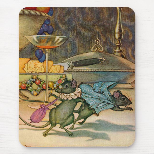 The Town Mouse and The Country Mouse Mouse Pad (Front)