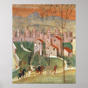 The Town of Prato (fresco) Poster