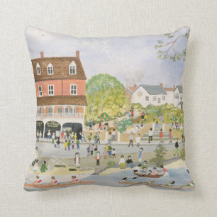 The Towpath Walton-on-Thames Throw Pillow