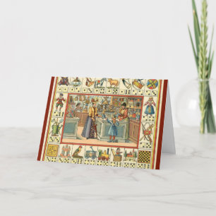 The Toy Store Vintage French Holiday Card