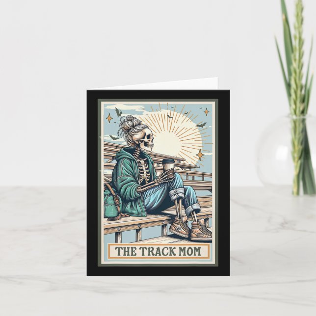 The Track Mom Skeleton Tarot Card Running Runner M (Front)