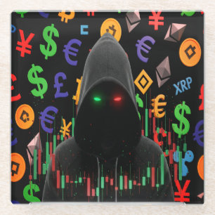 The Trader Dream Collection Candlestick Charts Glass Coaster