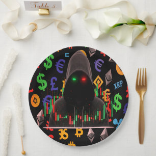 The Trader Dream Collection Candlestick Charts Paper Plate
