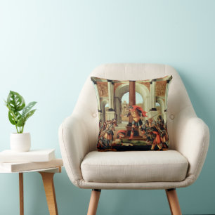 The Tragedy of Lucretia by Sandro Botticelli Throw Pillow