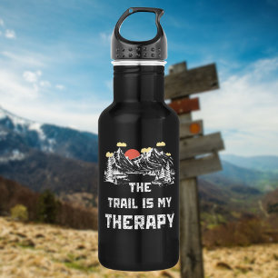 The Trail Is My Therapy Hikers Inspiration 532 Ml Water Bottle