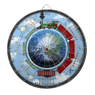 The Train Conductor Earth Multi-Target Dartboard
