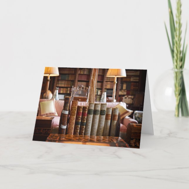 The Tranquillity of the Library - Greeting Card (Front)