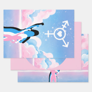 The Trans Signal Wrapping Paper Sheet