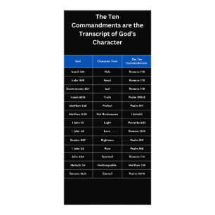 The Transcript of God's Character Rack Card