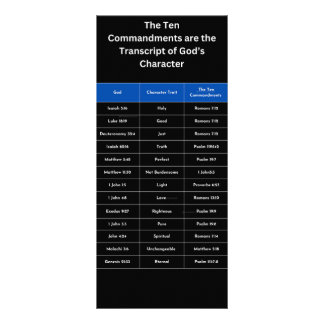 The Transcript of God's Character Rack Card