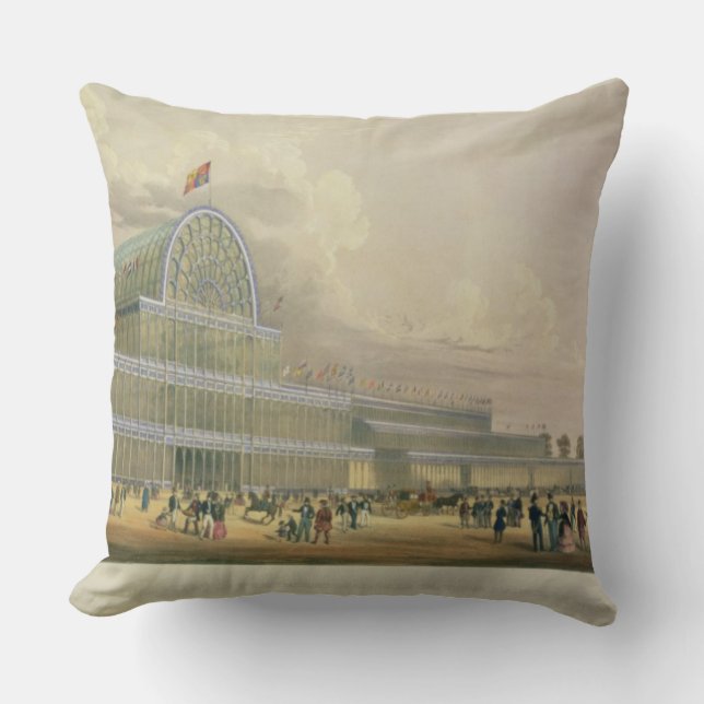 The Transept of the Crystal Palace, from the Princ Throw Pillow (Front)