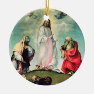 The Transfiguration of Christ, c.1510-12 (oil on p Ceramic Ornament