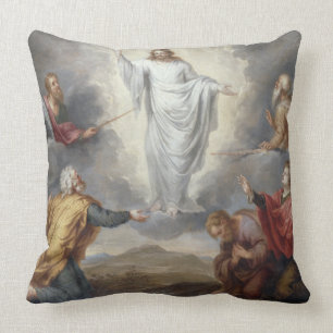 The Transfiguration (oil on copper) Throw Pillow