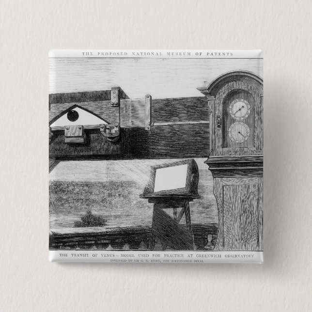 The Transit of Venus 2 Inch Square Button (Front)