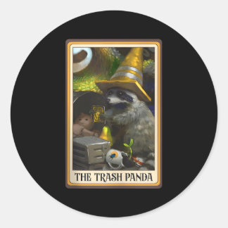 The Trash Panda Tarot Card Racoon Raccoon Trash Ea Classic Round Sticker
