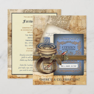 The Traveller Farewell Party Invitations