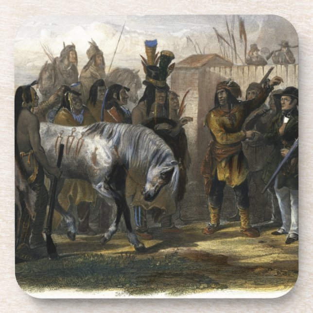 The Travellers Meeting with Minatarre Indians near Coaster (Front)