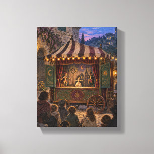 The Travelling Puppet Theatre at Twilight - Storyb Canvas Print