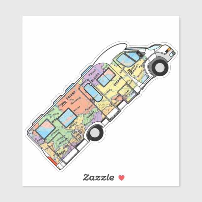 The Travelling RV motorhome world map (Sheet)