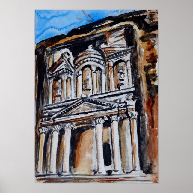 The Treasury - Al Khazneh - Petra, Jordan Poster (Front)