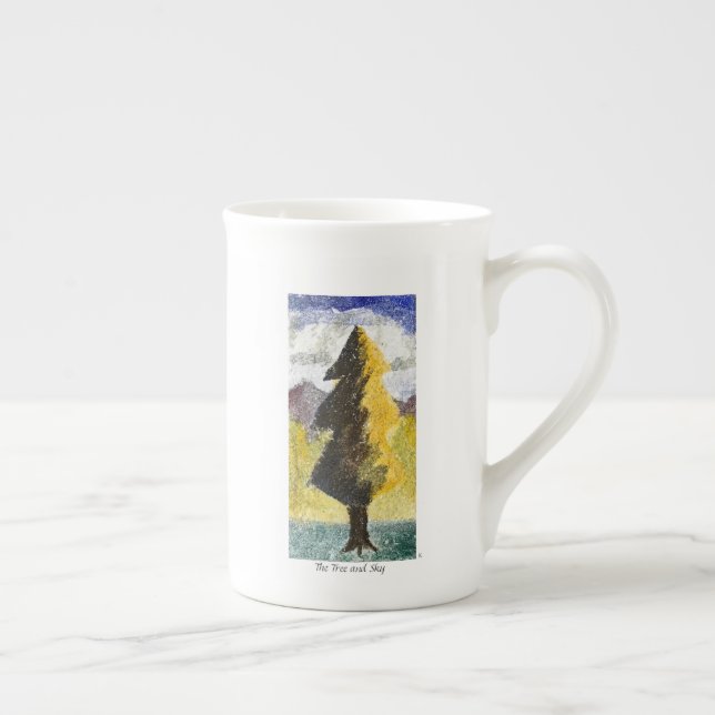 The Tree and Sky Bone China Mug (Right)