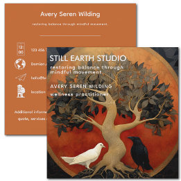 The Tree Between Worlds | Tree of Life R&B Square Business Card