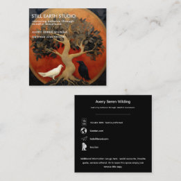 The Tree Between Worlds | Tree of Life R&B Square Business Card