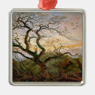 The Tree of Crows (by Caspar David Friedrich) Metal Ornament