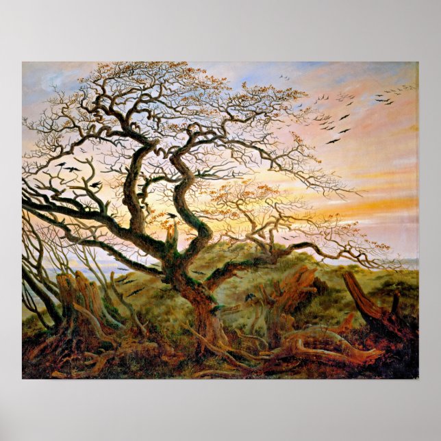 The Tree of Crows by Caspar David Friedrich Poster (Front)