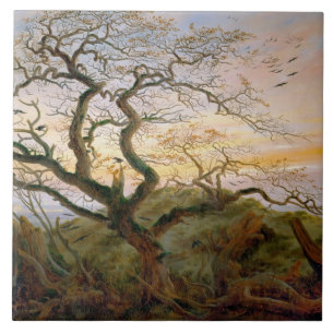 The Tree of Crows (by Caspar David Friedrich) Tile