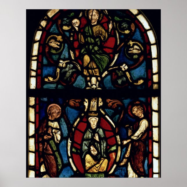 The Tree of Jesse, 13th century (stained glass) Poster (Front)