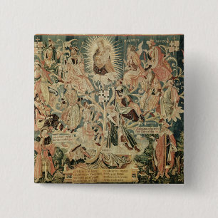 The Tree of Jesse 2 Inch Square Button