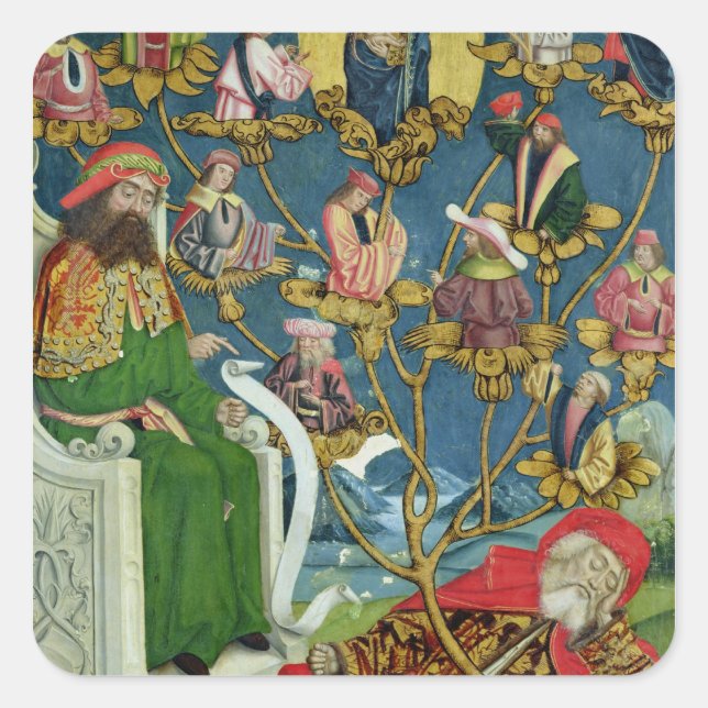 The Tree of Jesse, from the Dome Altar, 1499 Square Sticker (Front)